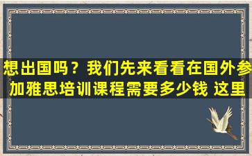 想出国吗？我们先来看看在国外参加雅思培训课程需要多少钱 这里有最实惠的选择！